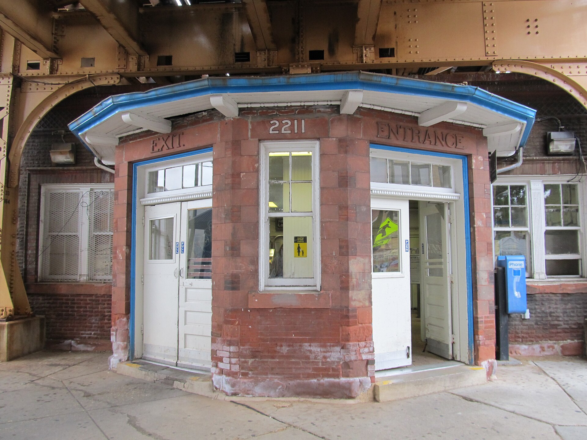 California CTA Blue Line station on N California Avenue in Logan Square