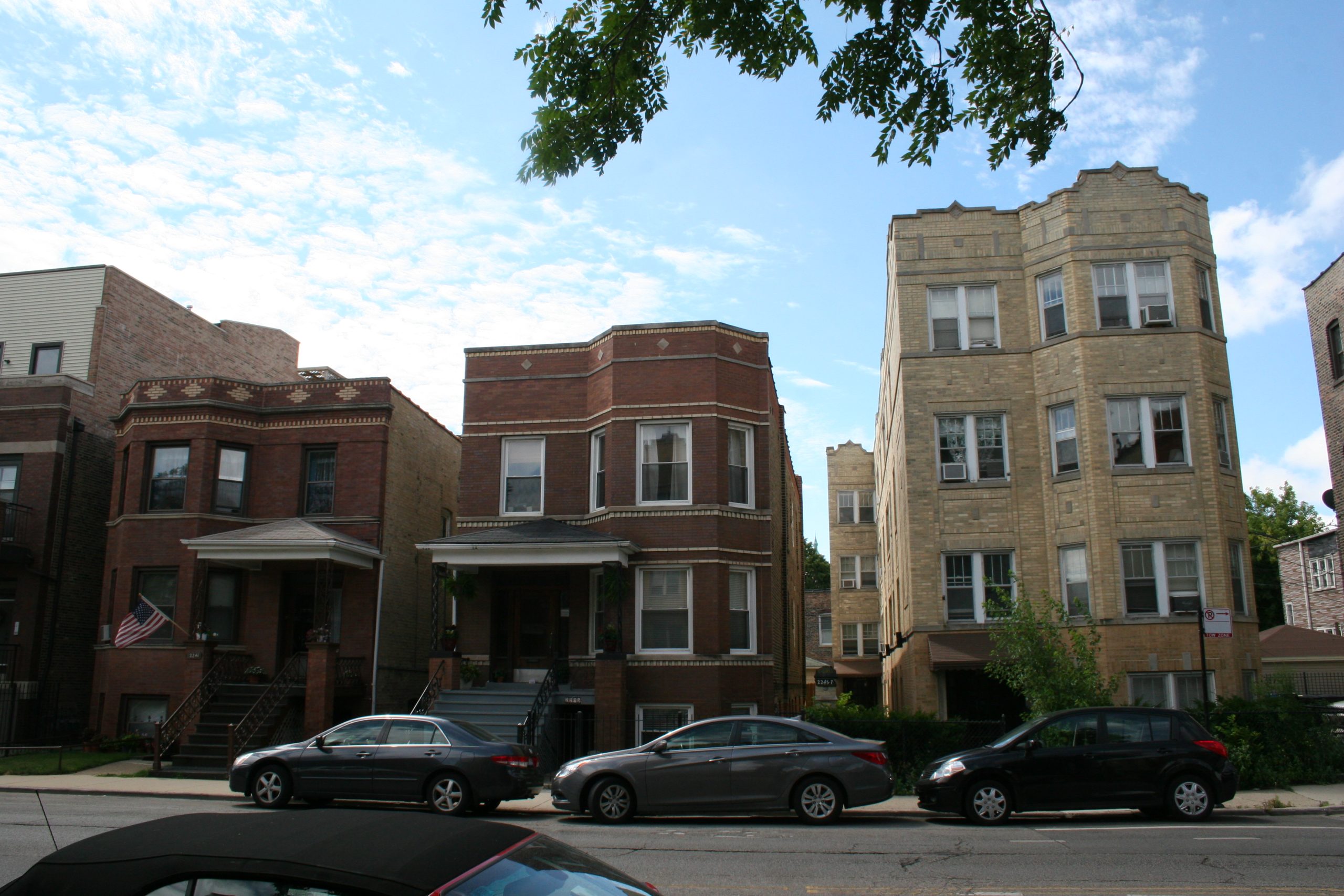 Illustrative Ukrainian Village District streetscape in Chicago, not Atsumeru