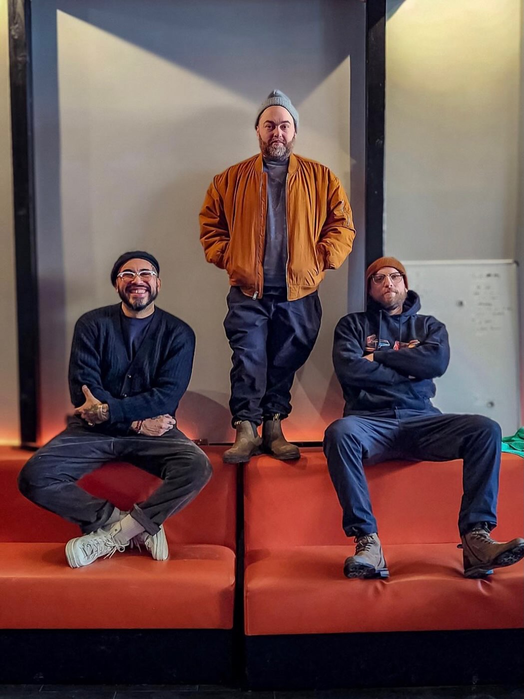 Chefs Jeremy Leven, Rafael Esparza, and Anthony Baier of Gilda Chicago