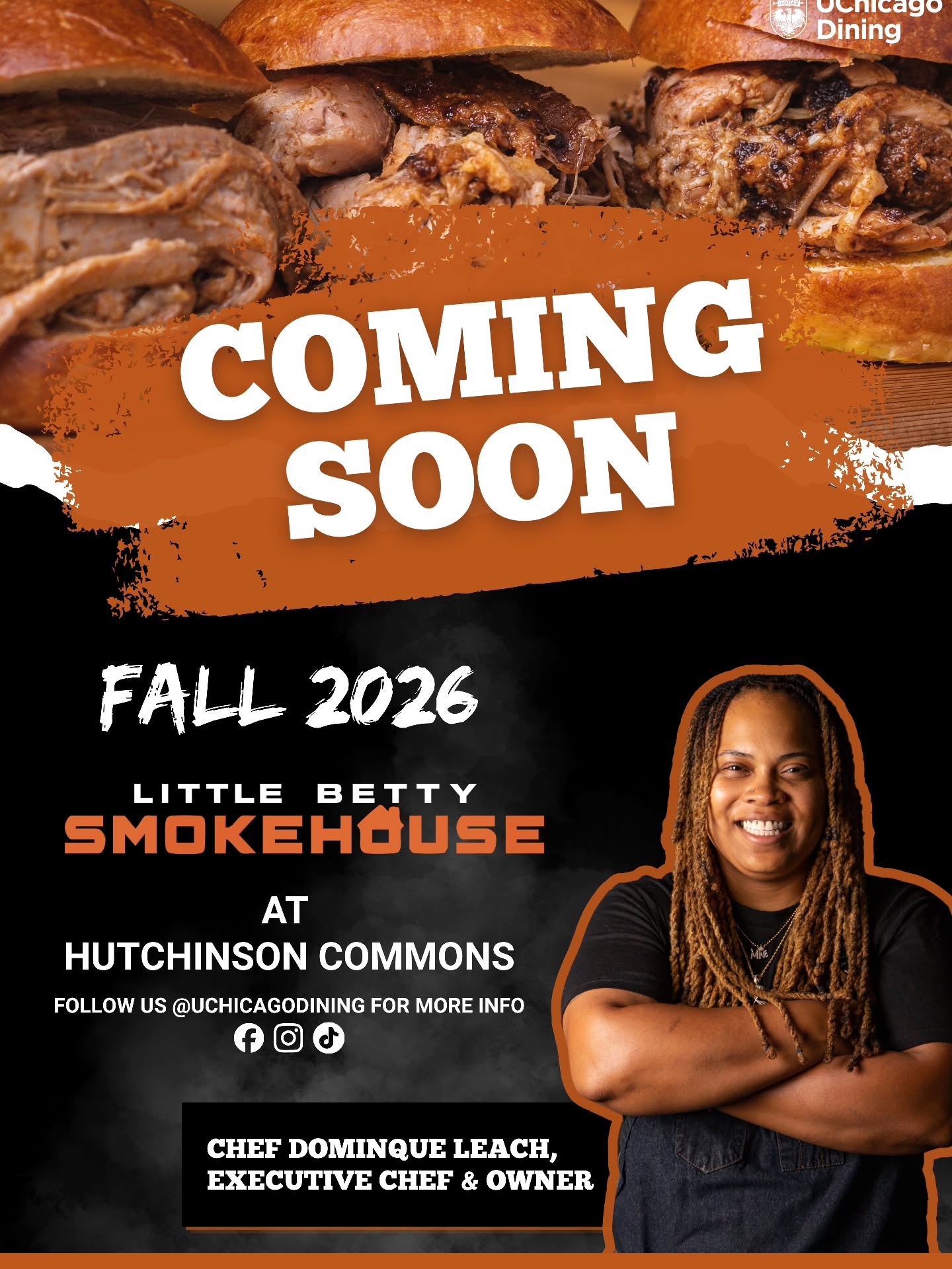 Little Betty Smokehouse Coming Soon Fall 2026 at Hutchinson Commons with Chef Dominique Leach
